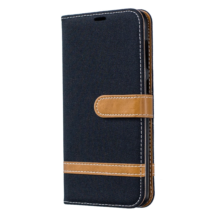 Color Matching Denim Texture Leather Case for Galaxy A20 / A30, with Holder & Card Slots & Wallet & Lanyard