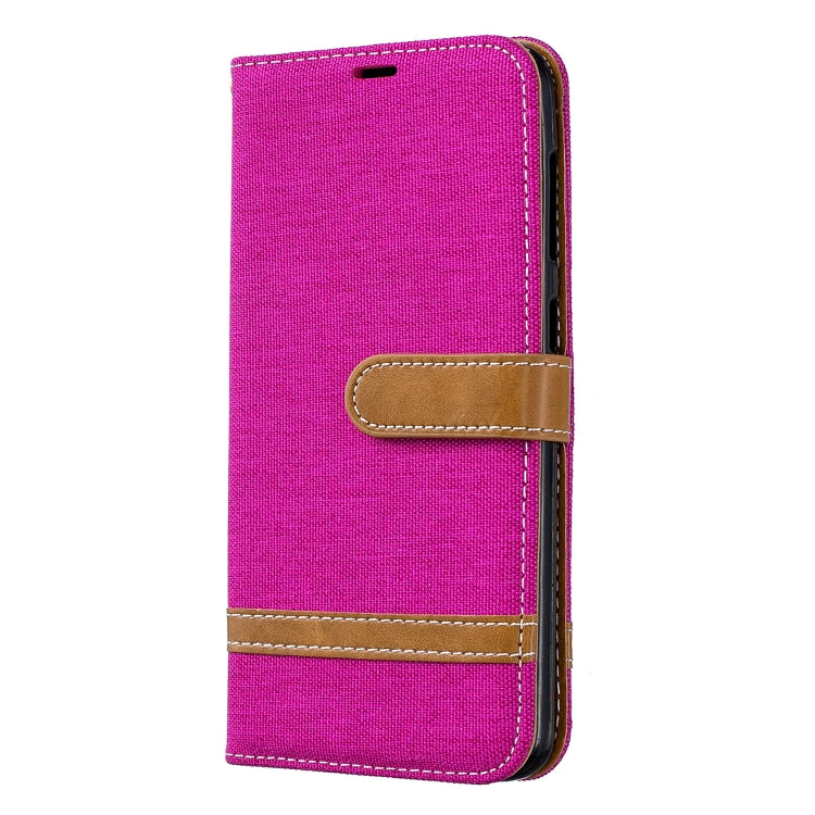 Color Matching Denim Texture Leather Case for Galaxy A20 / A30, with Holder & Card Slots & Wallet & Lanyard