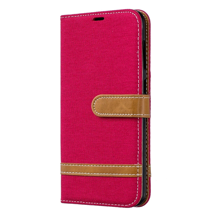 Color Matching Denim Texture Leather Case for Galaxy A20 / A30, with Holder & Card Slots & Wallet & Lanyard