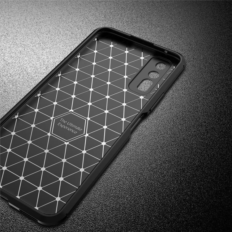 For vivo Y70s Carbon Fiber Texture Shockproof TPU Case