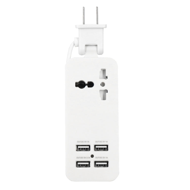 Portable 4-Port USB + 3-Hole International Universal Socket, Multi-Functional Row Plug American Standard Interface