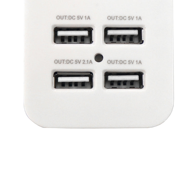 Portable 4-Port USB + 3-Hole International Universal Socket Multi-Functional Plug-in European Gauge