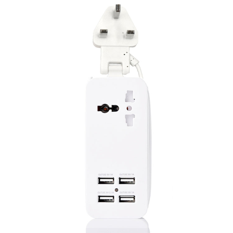 Portable 4-port USB + three hole international universal socket multi-function plug-in British Standard
