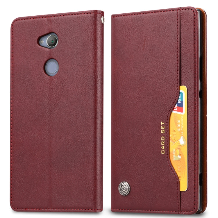 Knead Skin Texture Horizontal Flip Leather Case for Sony Xperia XA2, with Photo Frame & Holder & Card Slots & Wallet
