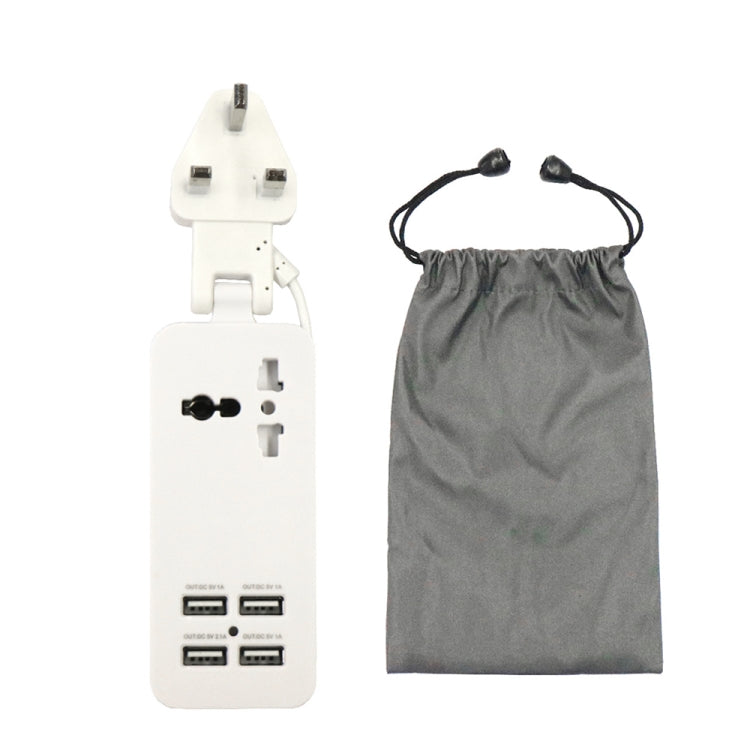 Portable 4-port USB + three hole international universal socket multi-function plug-in British Standard