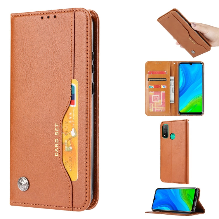 For Huawei P Smart 2020 Knead Skin Texture Horizontal Flip Leather Case with Photo Frame & Holder & Card Slots & Wallet