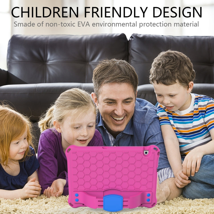 For Huawei MediaPad T5 10.1 Honeycomb Design EVA + PC Material Four Corner Anti Falling Flat Protective Shell With Strap