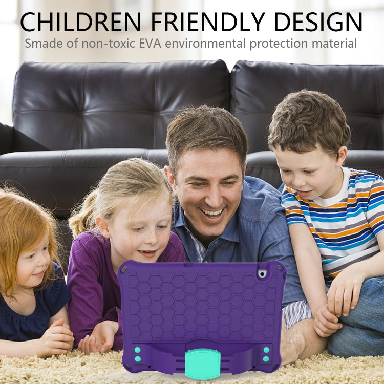 For Huawei MediaPad T5 10.1 Honeycomb Design EVA + PC Material Four Corner Anti Falling Flat Protective Shell With Strap