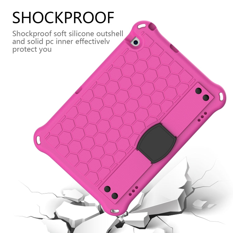 For Huawei MediaPad T5 10.1 Honeycomb Design EVA + PC Material Four Corner Anti Falling Flat Protective Shell With Strap