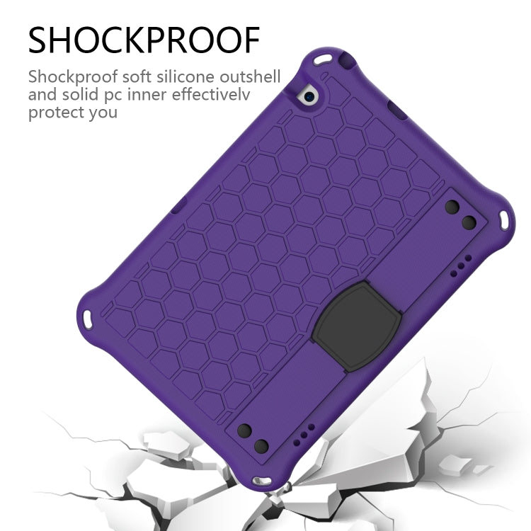 For Huawei MediaPad T5 10.1 Honeycomb Design EVA + PC Material Four Corner Anti Falling Flat Protective Shell With Strap