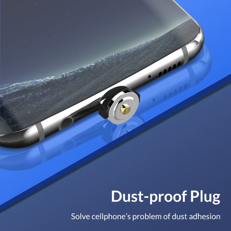 USB to Micro USB Magnetic Metal Connector Nylon Two-color Braided Magnetic Data Cable, Cable Length: 2m