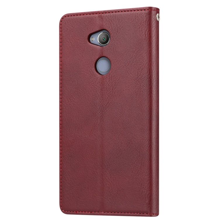 Knead Skin Texture Horizontal Flip Leather Case for Sony Xperia XA2 Ultra, with Photo Frame & Holder & Card Slots & Wallet