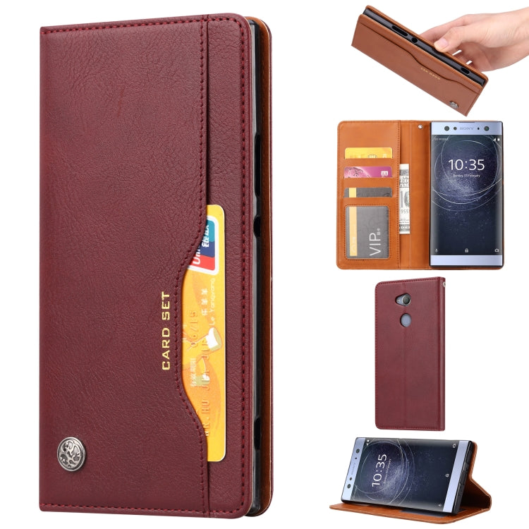Knead Skin Texture Horizontal Flip Leather Case for Sony Xperia XA2 Ultra, with Photo Frame & Holder & Card Slots & Wallet