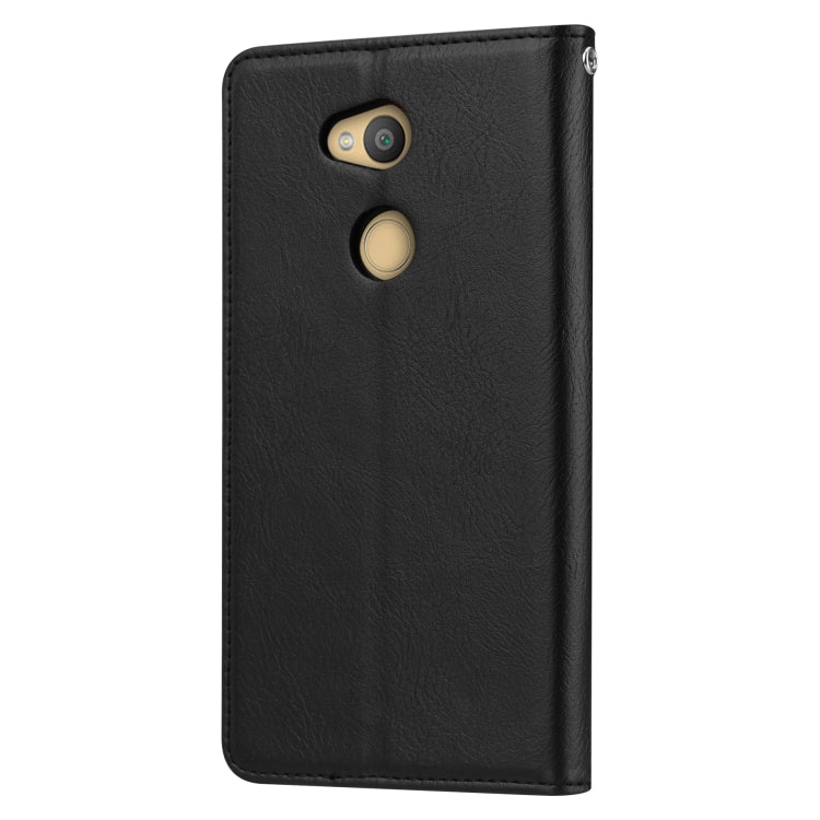 Knead Skin Texture Horizontal Flip Leather Case for Sony Xperia L2, with Photo Frame & Holder & Card Slots & Wallet