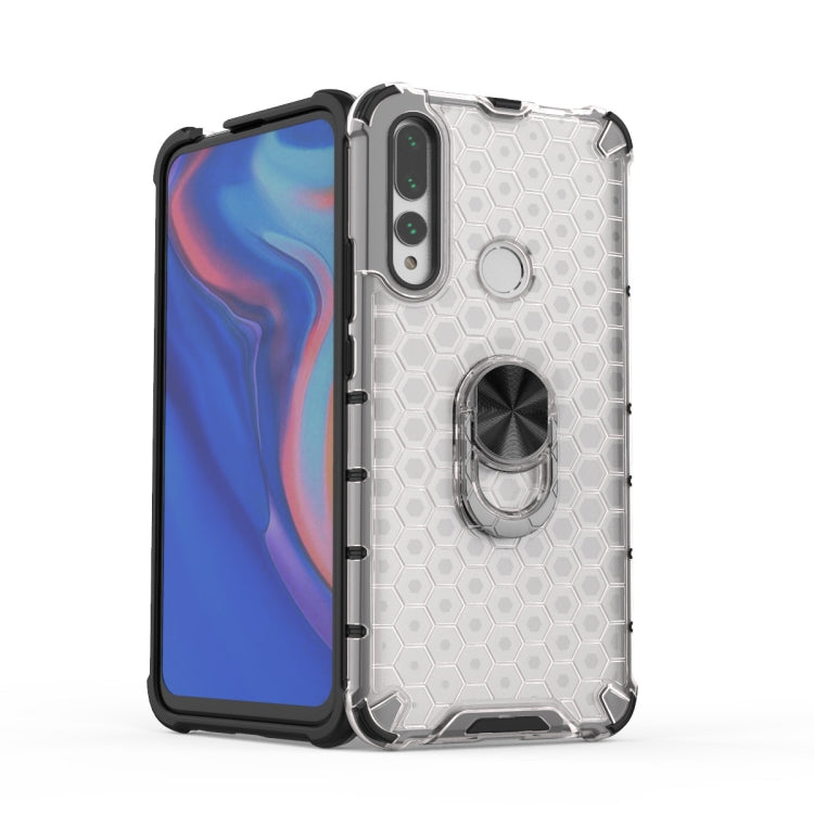 For Huawei P30 Lite Shockproof Honeycomb PC + TPU Ring Holder Protection Case