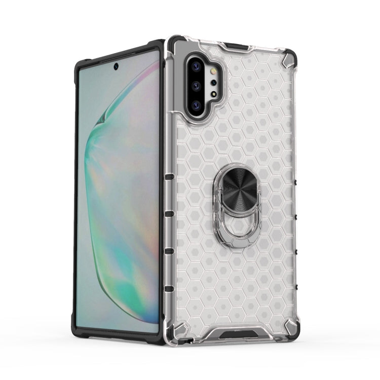 For Samsung Galaxy Note 10 + Shockproof Honeycomb PC + TPU Ring Holder Protection Case