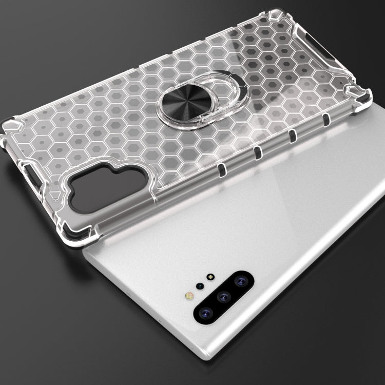 For Samsung Galaxy Note 10 + Shockproof Honeycomb PC + TPU Ring Holder Protection Case