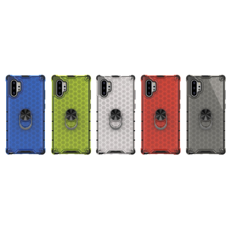 For Samsung Galaxy Note 10 + Shockproof Honeycomb PC + TPU Ring Holder Protection Case