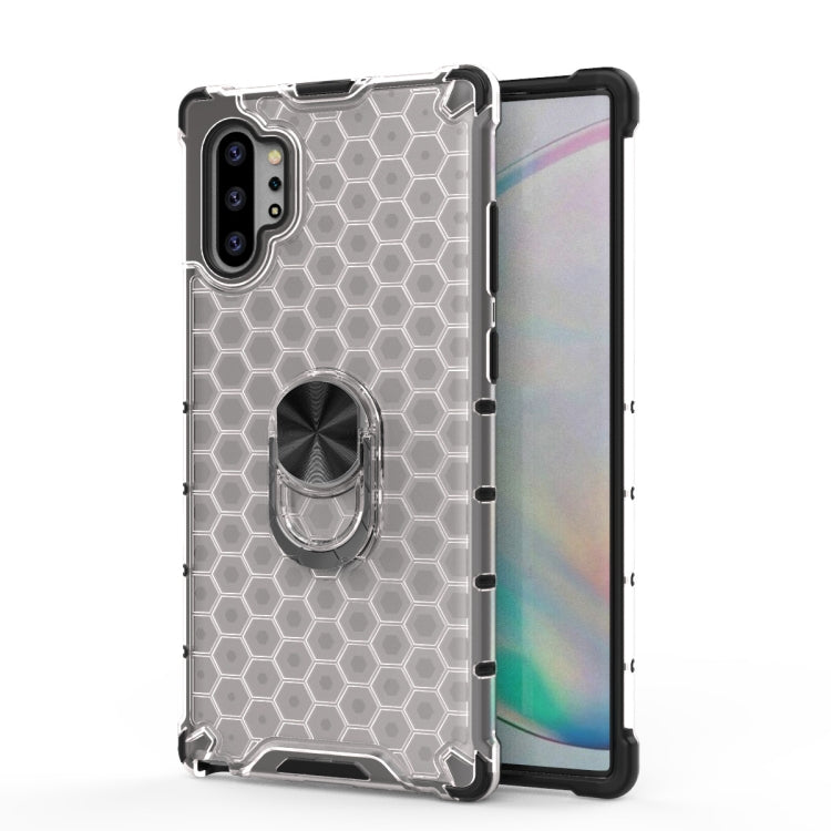 For Samsung Galaxy Note 10 + Shockproof Honeycomb PC + TPU Ring Holder Protection Case
