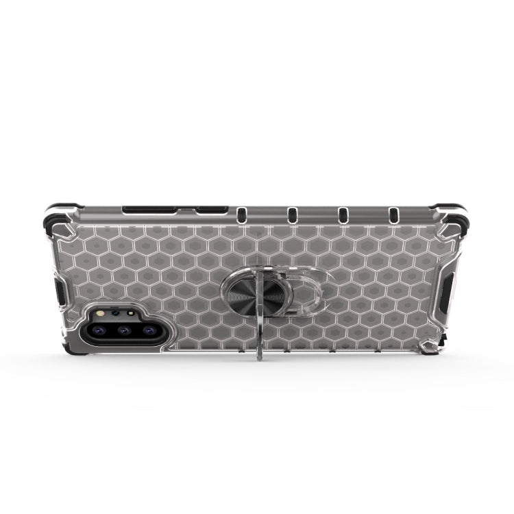 For Samsung Galaxy Note 10 + Shockproof Honeycomb PC + TPU Ring Holder Protection Case