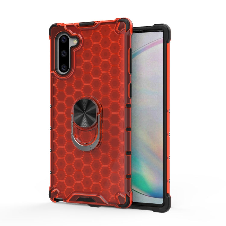 For Samsung Galaxy Note 10 Shockproof Honeycomb PC + TPU Ring Holder Protection Case
