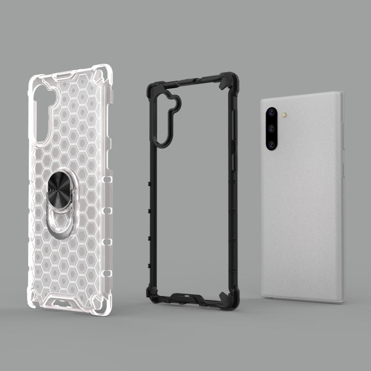 For Samsung Galaxy Note 10 Shockproof Honeycomb PC + TPU Ring Holder Protection Case