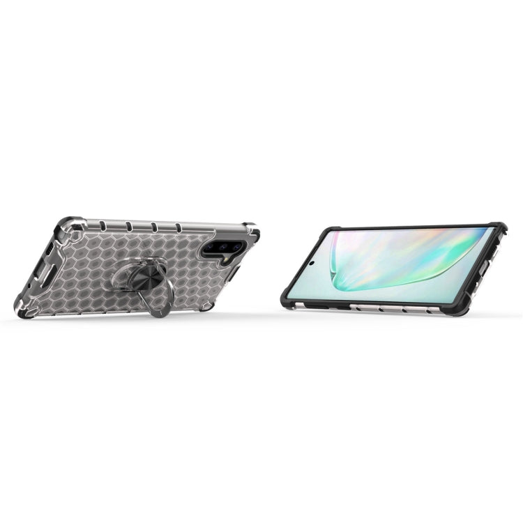 For Samsung Galaxy Note 10 Shockproof Honeycomb PC + TPU Ring Holder Protection Case