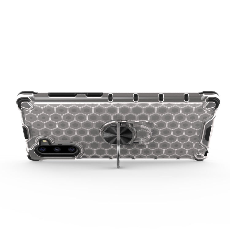 For Samsung Galaxy Note 10 Shockproof Honeycomb PC + TPU Ring Holder Protection Case
