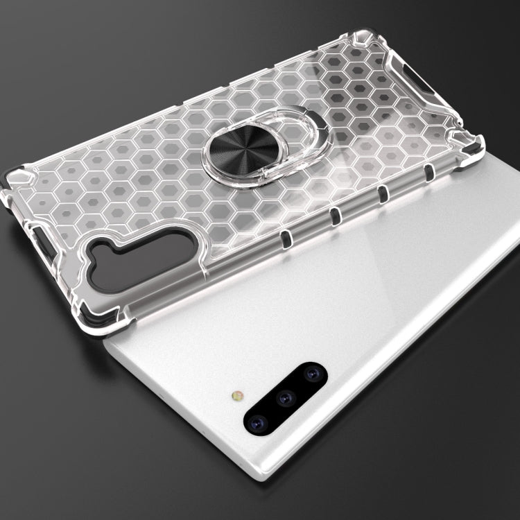 For Samsung Galaxy Note 10 Shockproof Honeycomb PC + TPU Ring Holder Protection Case