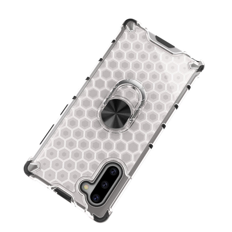 For Samsung Galaxy Note 10 Shockproof Honeycomb PC + TPU Ring Holder Protection Case