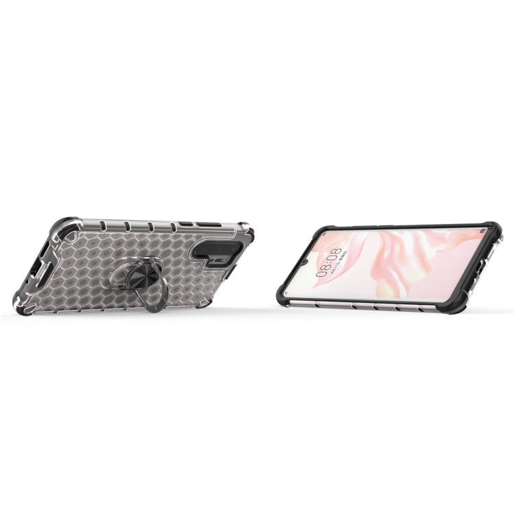 For Huawei P30 Pro Shockproof Honeycomb PC + TPU Ring Holder Protection Case