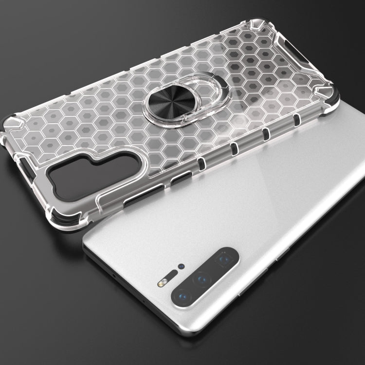 For Huawei P30 Pro Shockproof Honeycomb PC + TPU Ring Holder Protection Case