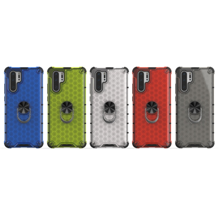 For Huawei P30 Pro Shockproof Honeycomb PC + TPU Ring Holder Protection Case