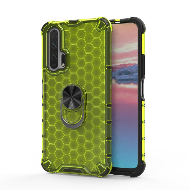 For Huawei Honor 20 Pro Shockproof Honeycomb PC + TPU Ring Holder Protection Case