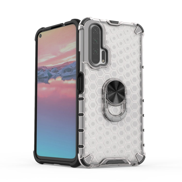 For Huawei Honor 20 Pro Shockproof Honeycomb PC + TPU Ring Holder Protection Case