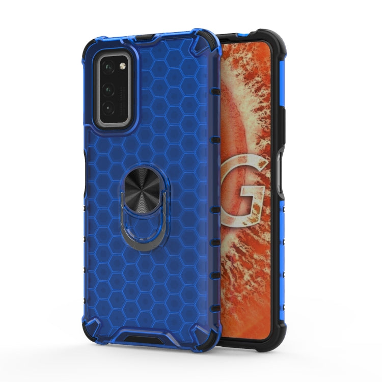 For Huawei Honor V30 / V30 Pro Shockproof Honeycomb PC + TPU Ring Holder Protection Case