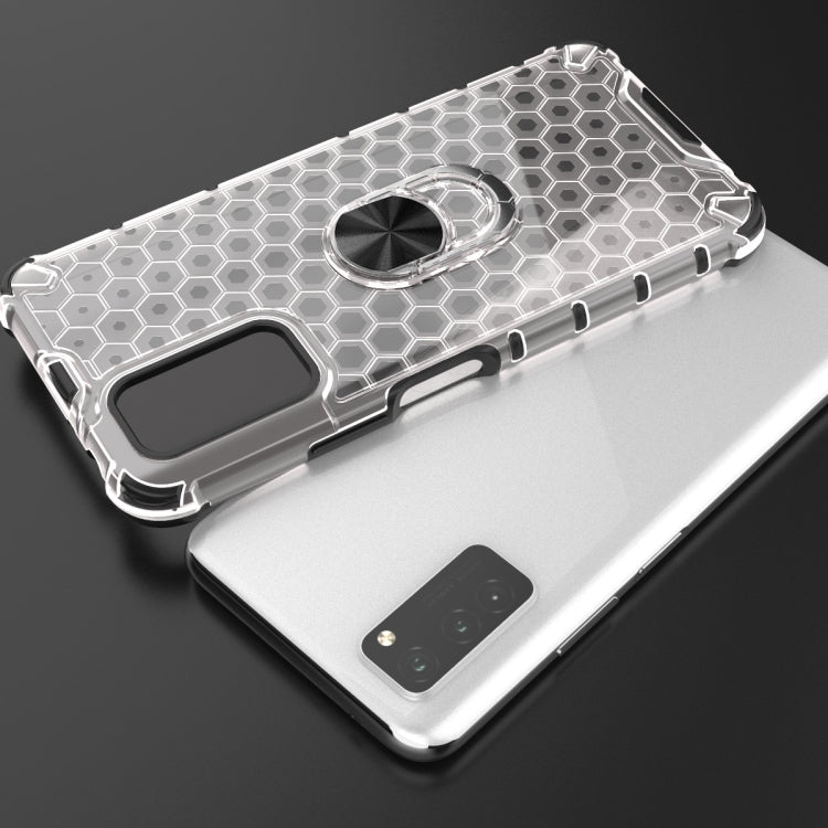 For Huawei Honor V30 / V30 Pro Shockproof Honeycomb PC + TPU Ring Holder Protection Case