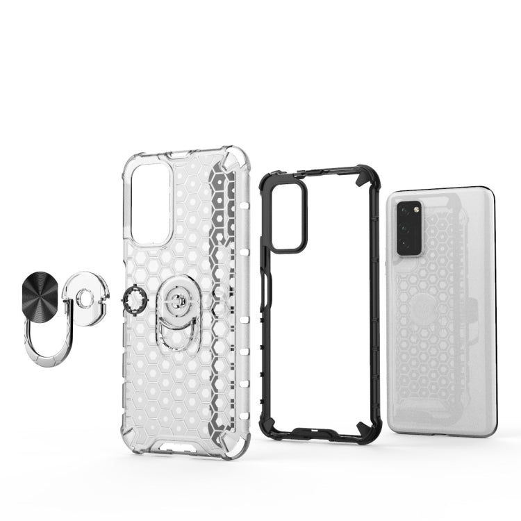 For Huawei Honor V30 / V30 Pro Shockproof Honeycomb PC + TPU Ring Holder Protection Case