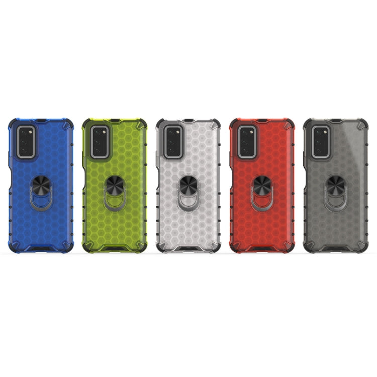 For Huawei Honor V30 / V30 Pro Shockproof Honeycomb PC + TPU Ring Holder Protection Case