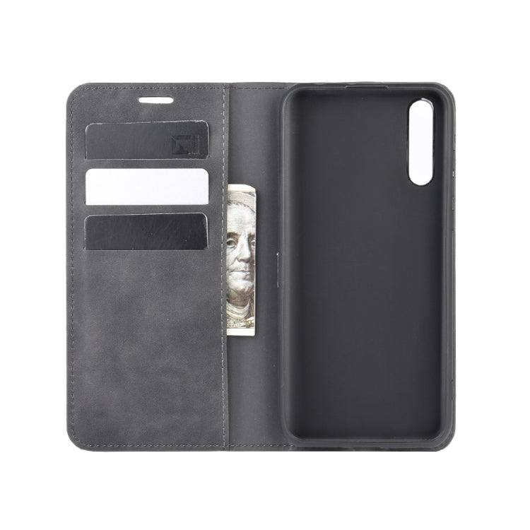 For Huawei Y8p/Enjoy 10s  Retro-skin Business Magnetic Suction Leather Case with Holder & Card Slots & Wallet