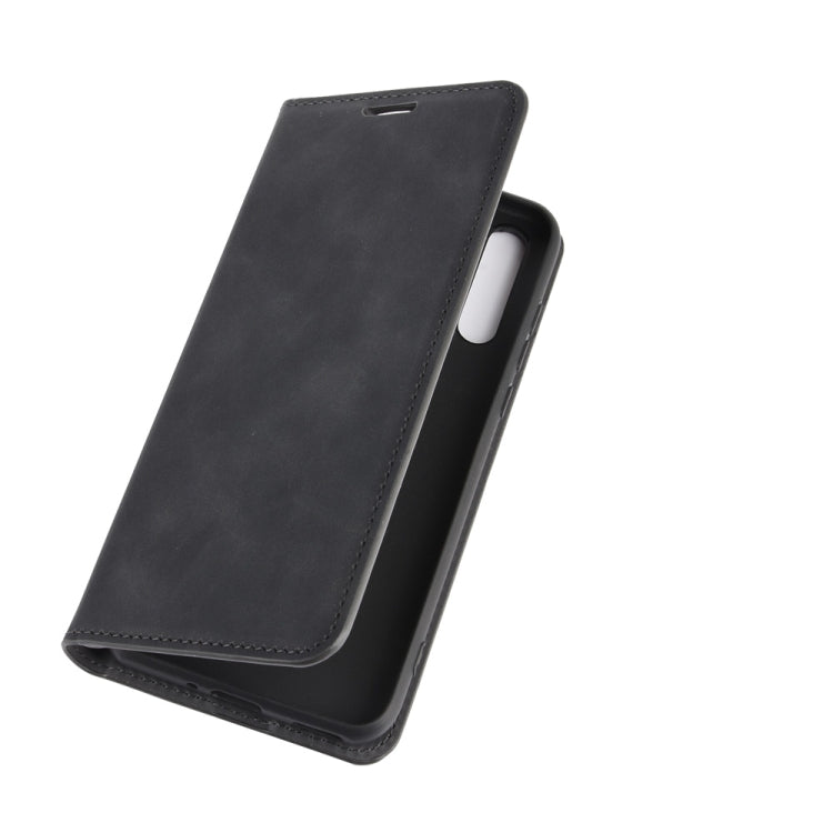 For Huawei Y8p/Enjoy 10s  Retro-skin Business Magnetic Suction Leather Case with Holder & Card Slots & Wallet