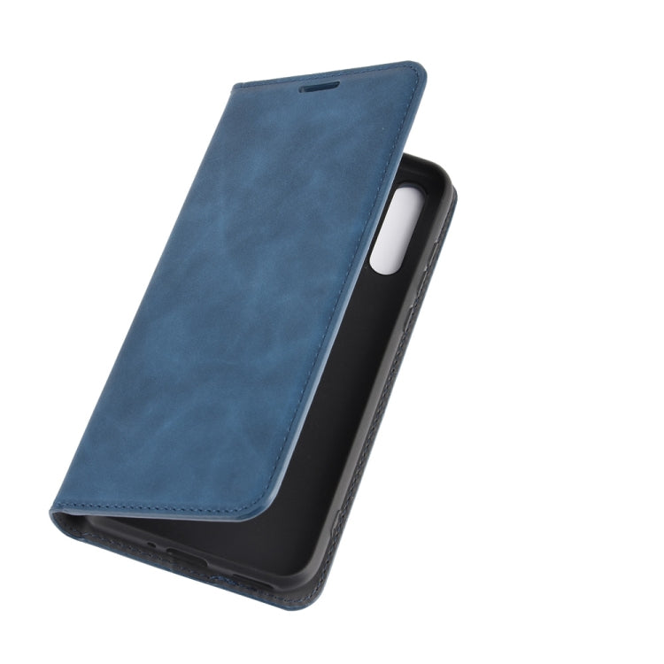 For Huawei Y8p/Enjoy 10s  Retro-skin Business Magnetic Suction Leather Case with Holder & Card Slots & Wallet