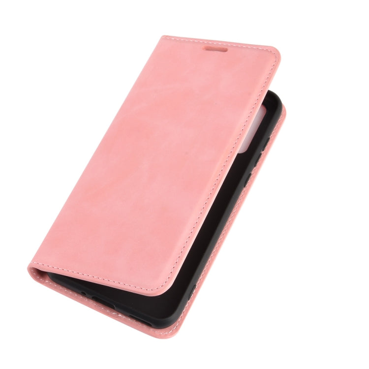 For Huawei Y8p/Enjoy 10s  Retro-skin Business Magnetic Suction Leather Case with Holder & Card Slots & Wallet