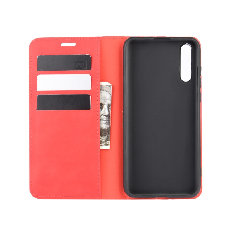For Huawei Y8p/Enjoy 10s  Retro-skin Business Magnetic Suction Leather Case with Holder & Card Slots & Wallet