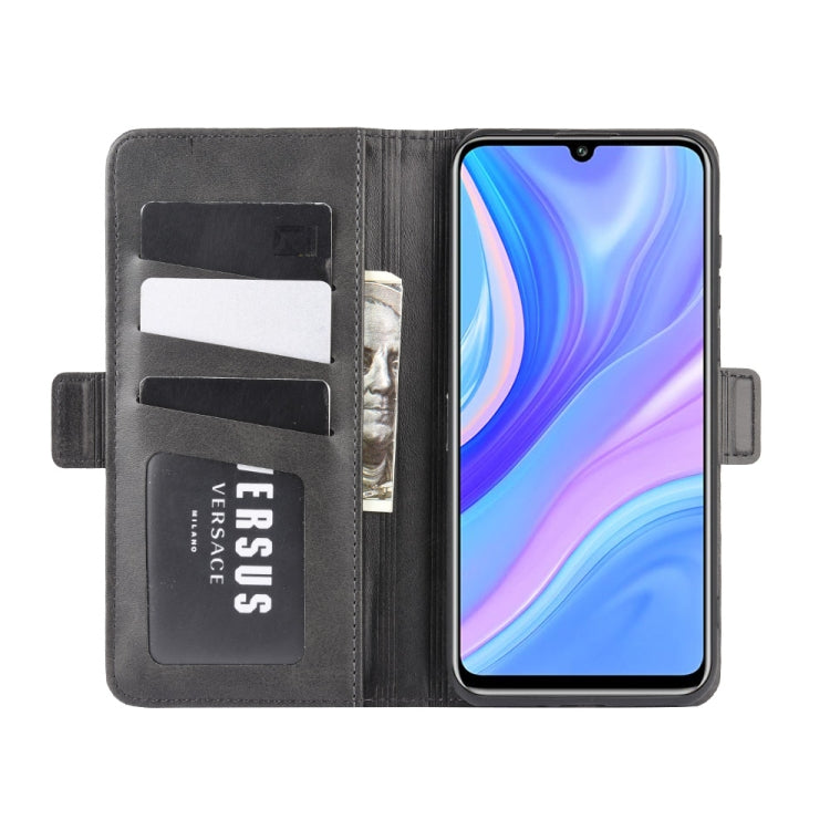 For Huawei Y8p/Enjoy 10s Dual-side Magnetic Buckle Horizontal Flip Leather Case with Holder & Card Slots & Wallet