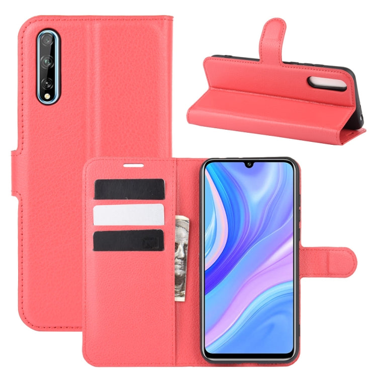 For Huawei Y8p/Enjoy 10s Litchi Texture Horizontal Flip Protective Case with Holder & Card Slots & Wallet