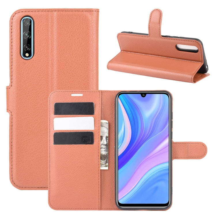 For Huawei Y8p/Enjoy 10s Litchi Texture Horizontal Flip Protective Case with Holder & Card Slots & Wallet