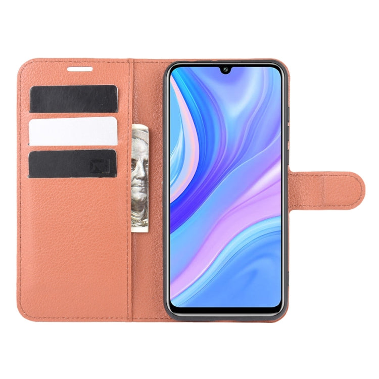 For Huawei Y8p/Enjoy 10s Litchi Texture Horizontal Flip Protective Case with Holder & Card Slots & Wallet