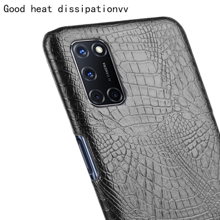 For Oppo A92/A52/A72 Shockproof Crocodile Texture PC + PU Case