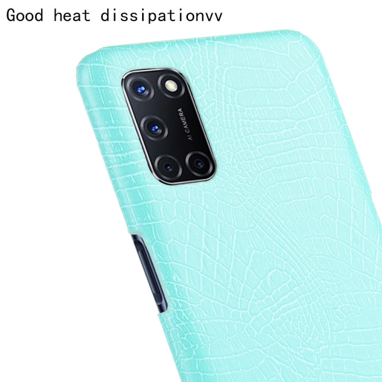 For Oppo A92/A52/A72 Shockproof Crocodile Texture PC + PU Case